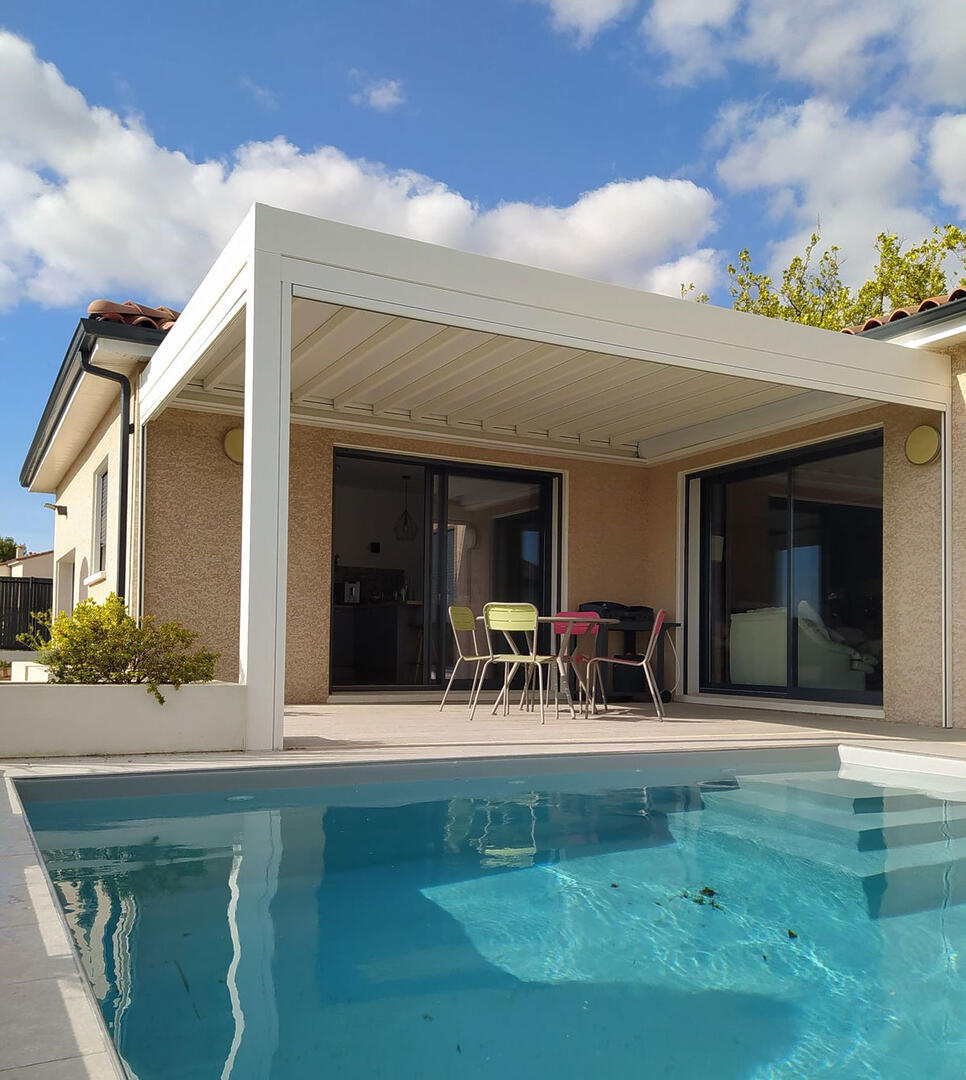 Pergola à toile rétractable 7 piscine pergola Toulouse été