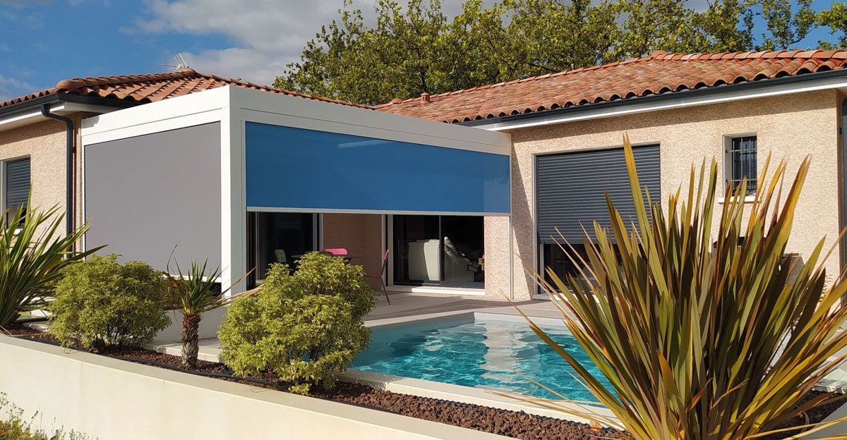 Pergola à toile rétractable 15 piscine pergola Toulouse été