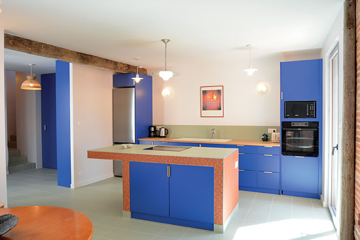 Cuisine ambiance bleutée