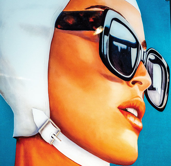 femme en bonnet de bains ancien