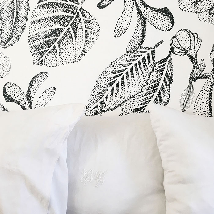 papier peint épuré noir sur blanc