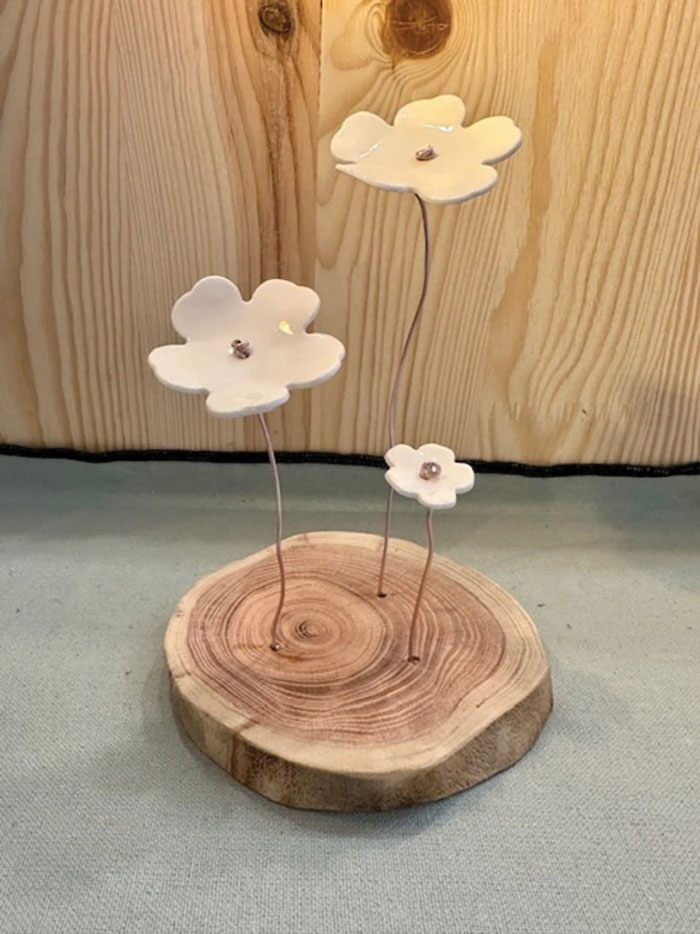 fleurs en porcelaine