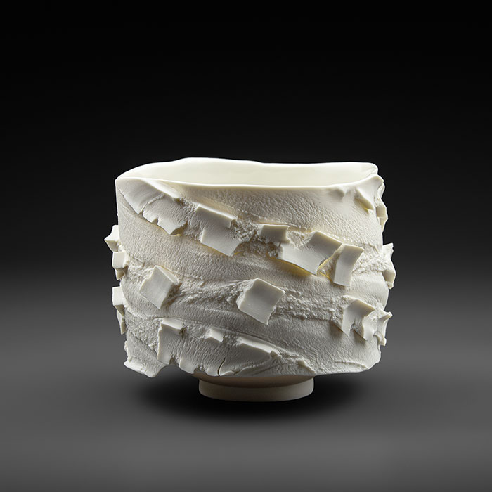 Bol tellurique en porcelaine brute céramique contemporaine