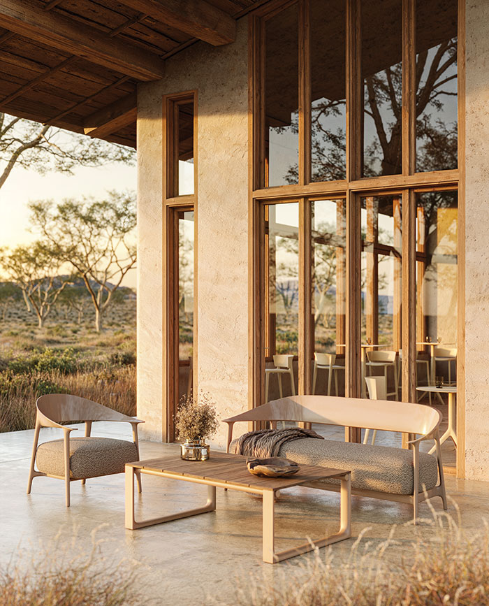 Shopping esprit outdoor avec salon extérieur Africa de Vondom
