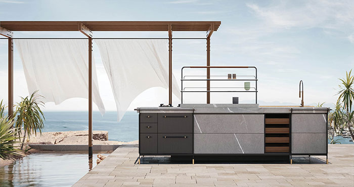 Cuisine en plein air avec Canossa Outdoor de SCIC Italia