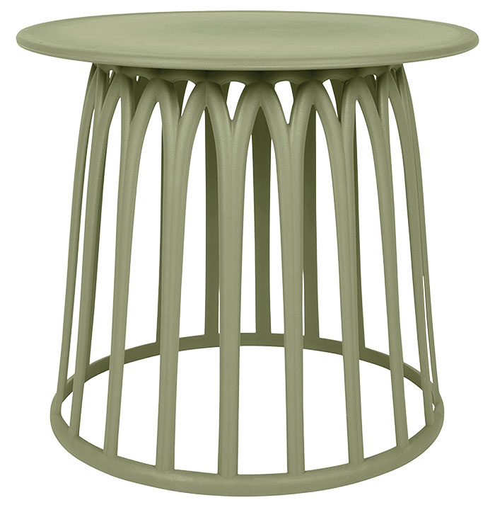 Salon à ciel ouvert avec Table basse Lumi de Sema Design.