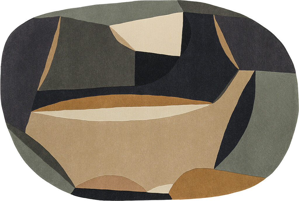 Tapis Polia Shape de Toulemonde Bochart version rouge chez L’Entrepôt Contemporain à Puygouzon et Tryptik à Albi