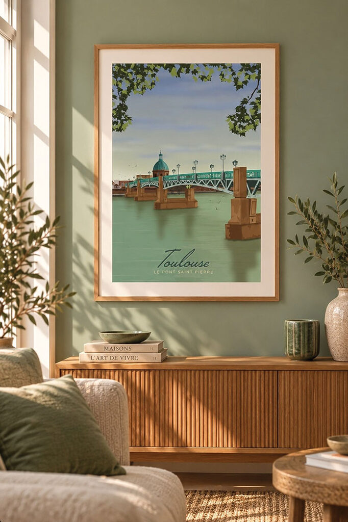 Affiche Toulouse - Le Pont Saint-Pierre d'Éditions B à Toulouse