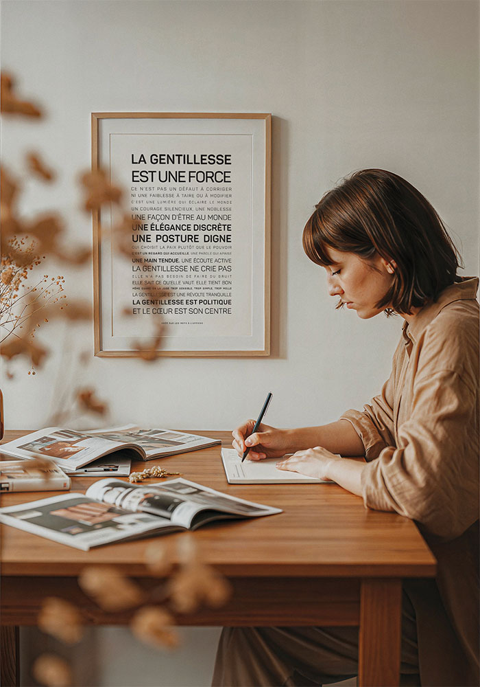 Affiche La gentillesse est une force de la maison d’édition Les mots à l’affiche à Toulouse