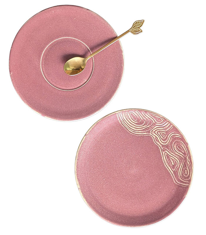 Assiettes à dessert de La Ligne Céramique
