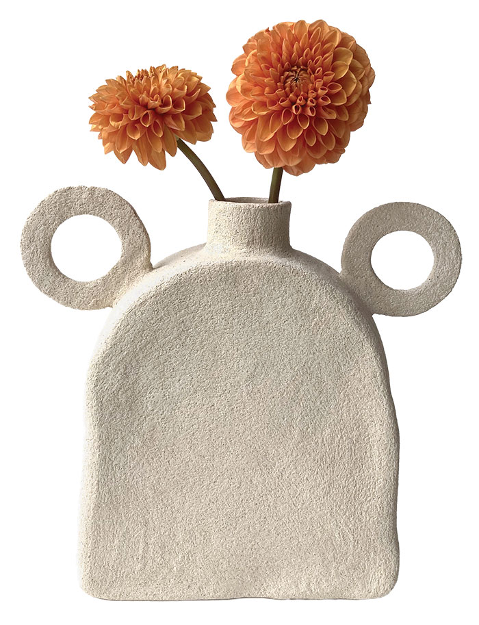 Vase Isabe en grès beige chamotté de maison mira